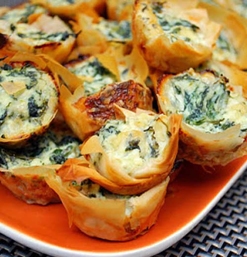 Spanakopita Bites – Greek Spinach Pie Bites Recipe - Flavorite