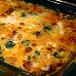 Recipe for Egg Ham and Spinach Hashbrown Casserole
