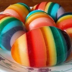 Recipe for Rainbow Jello Eggs