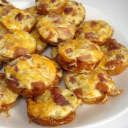Recipe for Mini Frittatas with Ham and Cheese