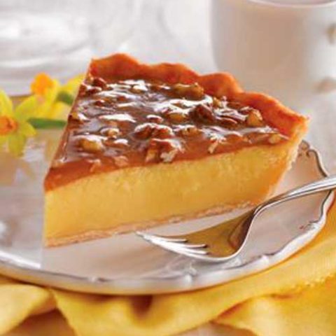 After the feast, after round two, before the coma: Would you like a slice of Praline Custard Pie?