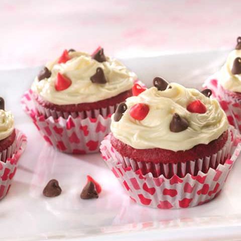 Recipe for Red Velvet Be Mine Valentine Cupcakes