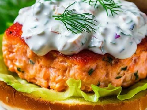 Easy Salmon Burgers with Lemon Dill Sauce — Salt & Baker