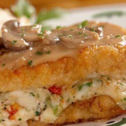 The rich and creamy marsala and mushroom sauce was amazing and complimented the stuffed chicken breast perfectly. Stuffed Chicken Marsala is one of my favorites at the Olive Garden. With this recipe, I can make it anytime I want!
