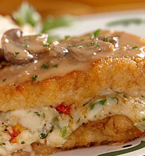 The rich and creamy marsala and mushroom sauce was amazing and complimented the stuffed chicken breast perfectly. Stuffed Chicken Marsala is one of my favorites at the Olive Garden. With this recipe, I can make it anytime I want!