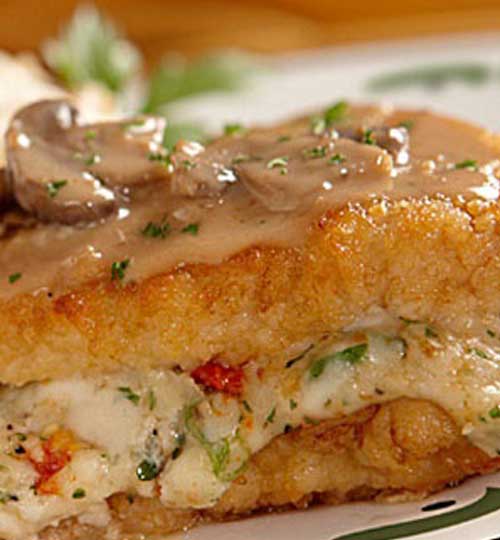 Copycat Olive Garden Stuffed Chicken Marsala - Flavorite