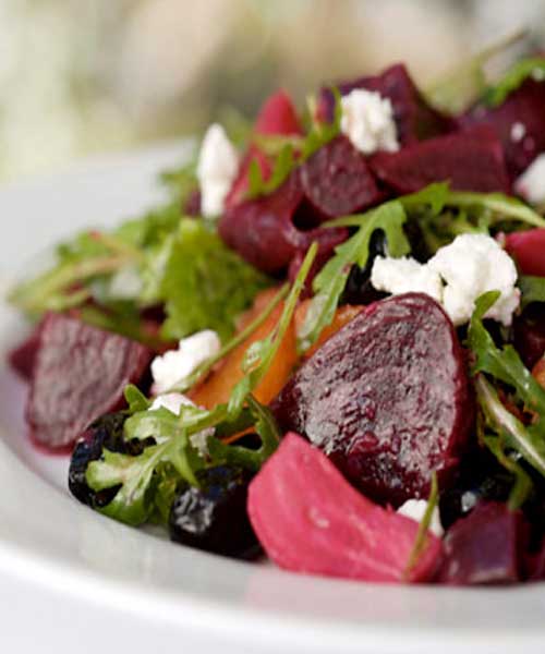 Recipe for Beet Salad With Goat Cheese and Walnuts