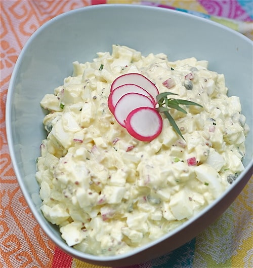 Recipe for Classed Up Egg Salad - Looking for something to do with all those leftover hard boiled eggs after Easter.. Hold on to this recipe, I think this would be good for Tuna Salad as well!!