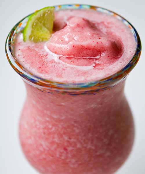Zesty lime, sweet strawberries and a creamy banana flavor this healthy-delicious smoothie. Rich in potassium, fiber, and antioxidants. Pairs perfectly with a Mexican fiesta meal!