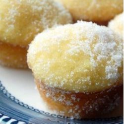 Recipe for Lemon Yogurt Sugar Mini Muffins - With their tangy flavor, moist texture, and crackly sugar coating, these muffins are perfect for a quick breakfast, or a fun after-school snack.