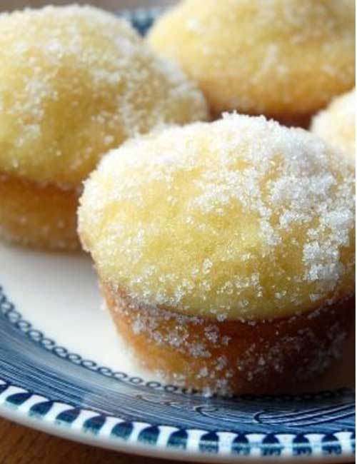 Recipe for Lemon Yogurt Sugar Mini Muffins - With their tangy flavor, moist texture, and crackly sugar coating, these muffins are perfect for a quick breakfast, or a fun after-school snack.