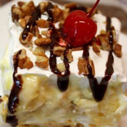 Everyone will love that this dessert reminds them of a banana split, and you will love that this Banana Split No Bake Dessert took less than 20 minutes to throw together.