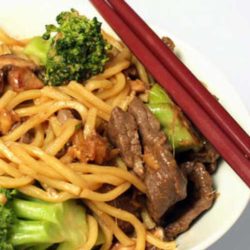 Recipe for Beef and Broccoli Lo Mein - No need to get take out when this is so fast and easy to make at home!