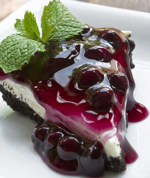 You can tell just by looking how creamy scrumptious this blueberry chocolate crust cheesecake pie is going to taste!