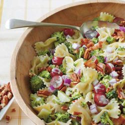 Recipe for Broccoli Grape and Pasta Salad - If you’re a broccoli salad fan, you’ll love the combination of these colorful ingredients.