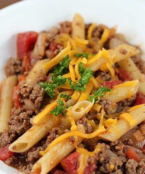 Recipe for Cheeseburger Pasta - If you need a quick recipe for dinner to get out of a jam try this Cheeseburger Pasta Recipe. This recipe has very little prep or cooking time-you can have dinner on the table in a half an hour.