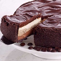 Recipe for Triple Layer GODIVA Dream Cheesecake - This is the perfect thing to bring when you're an invited guest -- easy to make and always a crowd pleaser!