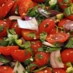 Recipe for Fresh and Spicy Grape Tomato Salad - Sometimes it’s the simple dishes that pack the most flavor. This recipe is fast, easy and full of freshness. Enjoy