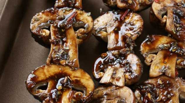 Grilled Mushroom Skewers Recipe - Flavorite