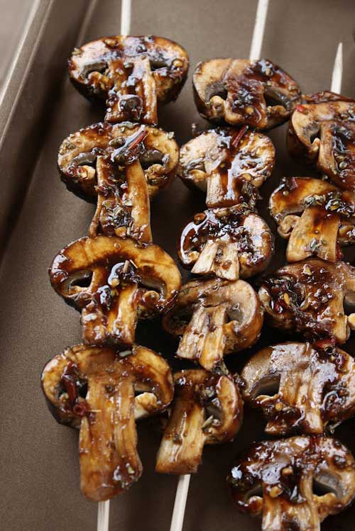 Grilled Mushroom Skewers Recipe - Flavorite