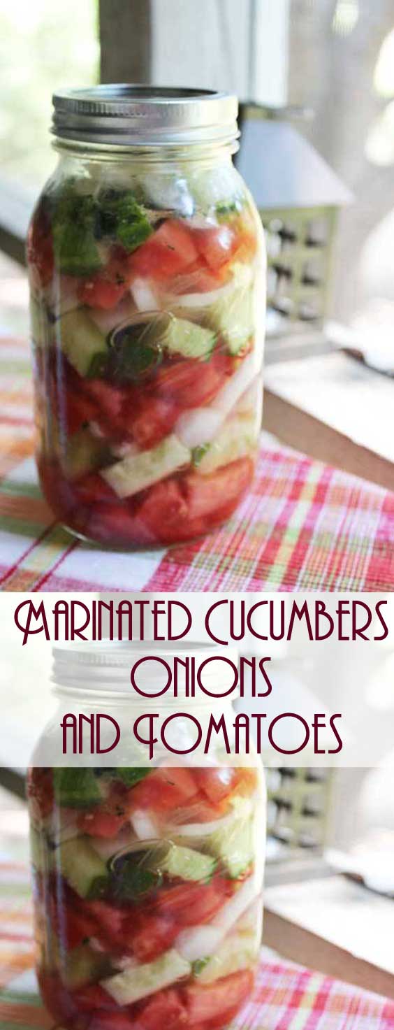 Marinated Cucumbers Onions and Tomatoes