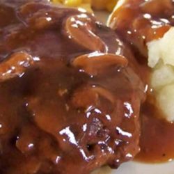 Recipe for Salisbury Steak - This recipe has been in my family for years. It’s easy to cook, but tastes like it took hours to make! I usually make enough extra sauce to pour over mashed potatoes. YUM!