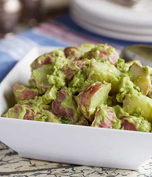 Recipe for Creamy Vegan Avocado Potato Salad - This classic potato salad features creamy avocado instead of mayonnaise, making it slightly green, I have a feeling no one will mind once they have a taste.