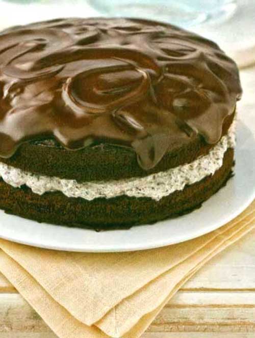 Recipe for Oreo Cookie Cake - A cake filled with Oreos, that tastes like a GIANT OREO! It doesn't get any better than that.