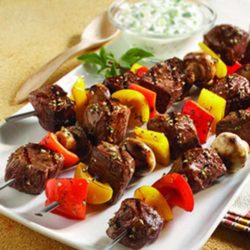 Recipe for Classic Beef Kabobs - I absolutely love kabobs of all kinds, but my favorite is a classic kabob with beef and an assortment of veggies!