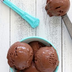 Recipe for Chocolate Frozen Greek Yogurt - If you love chocolate and you love greek yogurt, you will love this. It’s got lots of chocolate flavor but retains the full tanginess of the yogurt.