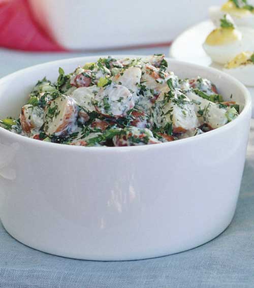 Creamy Red Potato Salad with Lemon and Fresh Herbs