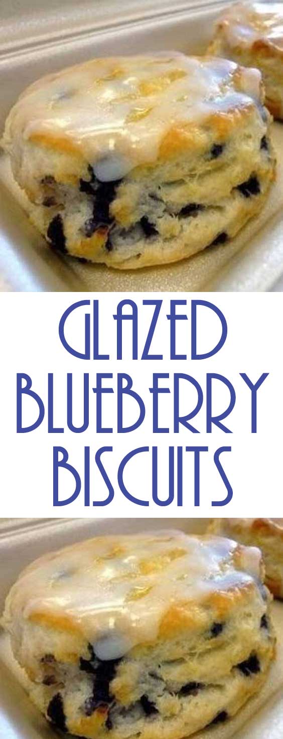 Glazed Blueberry Biscuits
