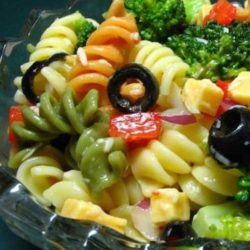 Recipe for Pretty Party Pasta Salad - This a pretty, easy to make salad for a party, or just for that special someone.