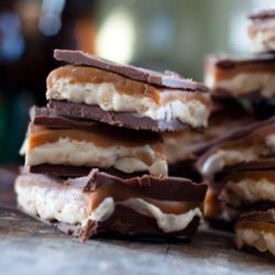 Recipe for Homemade Snickers Bars - The fabulous part? This is SO EASY. So, so, so, so, so easy. Like, had-five-drinks-and-a-recent-breakup-easy. It has four distinct steps and in print seems slightly intimidating, but it isn’t whatsoever. I promise. I swear. I even had every single ingredient on hand. And not just because I’m a hoarder. Would I lie to you?