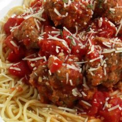 Recipe for Classic Spaghetti and Meatballs - It turns out, not everyone thinks of the spaghetti and meatballs version of “On Top of Old Smokey” when they think of spaghetti and meatballs. And no, not one single meatball met it’s fate by rolling on the floor and out the door from someone sneezing. It was all good, happy meatball eating, y’all. Try these soon. I think you’ll be pleased.