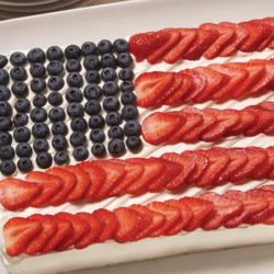 Recipe for Independence Cake - No Fourth of July party is complete without a centerpiece. This cake would be perfect, AND it's delicious too!