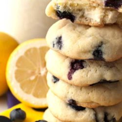 Recipe for Lemon Blueberry Cheesecake Cookies - These cookies are fresh, sweet and if you make them will be gone before you know it. Just like Summer.