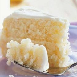 Recipe for Lemonade Layer Cake - Thawed lemonade concentrate adds bold, fun flavor to this tart layer cake. This cake is the perfect solution to summer birthday parties or events when you need to wake up your taste buds.