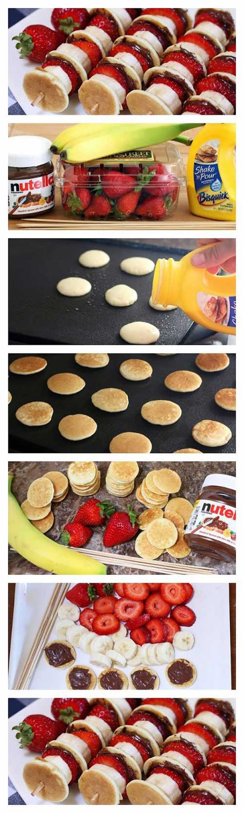 Nutella Mini Pancake Kabobs
