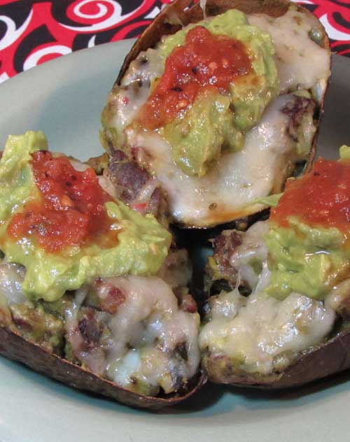 Recipe for Avocado Steak Boats - A hand held single serving of melt in your mouth happiness!