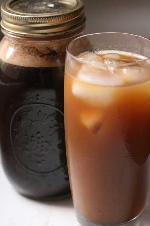 Recipe for Cold-Brewed Iced Coffee - On a summer weekend morning, there's no better way to drink coffee. No need to brew hot coffee and then chill it. None of the bitterness that iced coffee can sometimes produce.