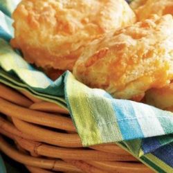 Recipe for Flaky Cheese Biscuits - Because of all the delicious cheese, these biscuits may spread a bit as they bake, but they taste so good, it really doesn’t matter how they look.