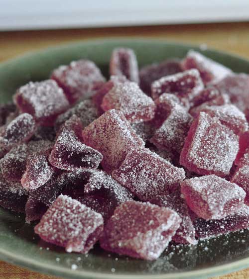 Recipe for Grape Gumdrops - Gumdrops made with real fruit juice, not nasty artificial flavors or gelatin!