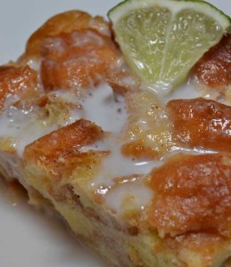 Recipe for Key Lime Bread Pudding - Stop eating boring bread pudding. Here is a tart twist that is simple to make. And rather than French bread, I used donut holes to give it added sweetness.