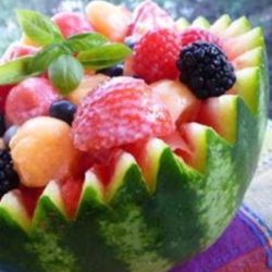 This salad is perfect for summer BBQs. The fruit makes it sooo tasty!!
