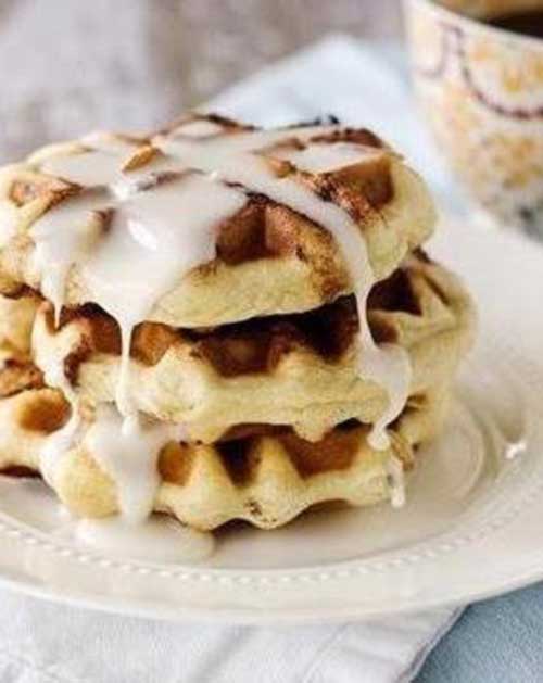 These waffles are sure to change up the weekend cinnamon roll routine. Your not even gonna believe how easy they are to make!