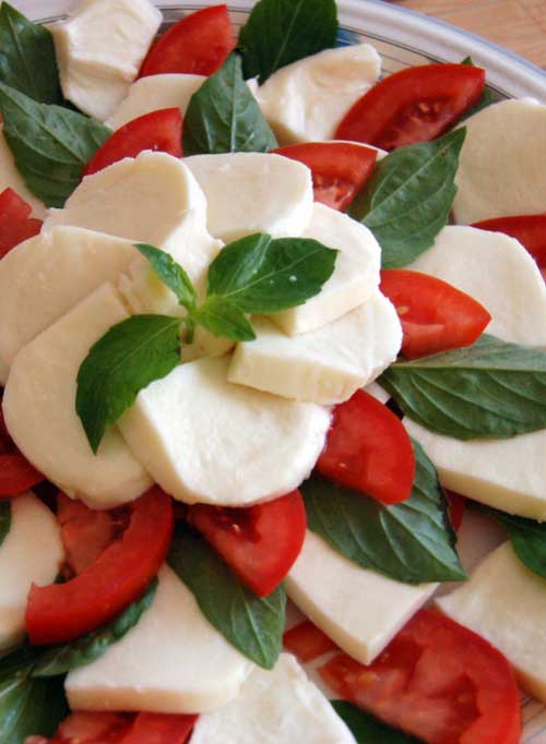 Recipe for Olive Garden Tomato and Mozzarella Caprese - I love the classic combination of tomatoes, mozzarella, and basil in this appetizer. The flavors are as bright as a summer day.