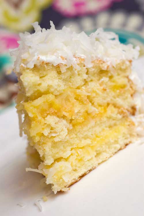 Recipe for Lemon-Coconut Cake - The citrusy note of this cake, along with it's perfect texture...I am starting to drool just thinking about it!
