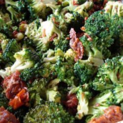 Recipe for Broccoli Salad with Crisp Bacon Bits - This is the classic broccoli salad that everyone loves. Crispy, crunchy, and loaded with bacon-y goodness!
