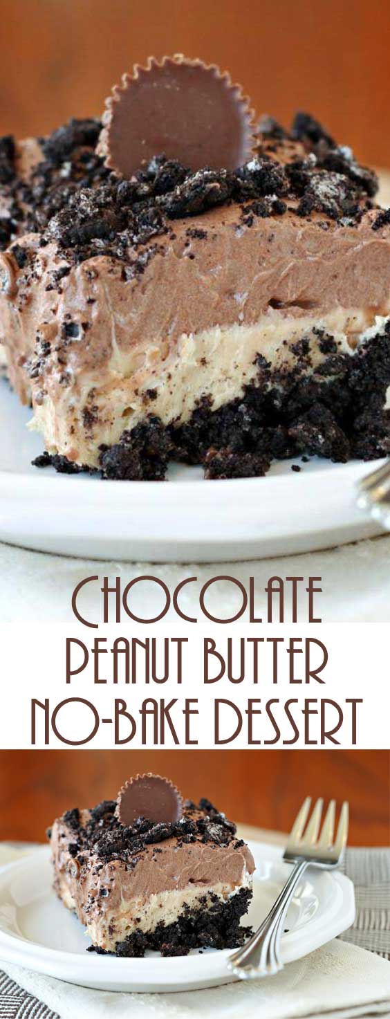 Chocolate Peanut Butter No-Bake Dessert